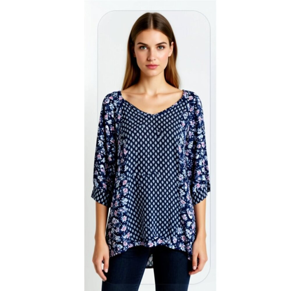 Jessica Simpson floral blouse Size 2XL (A39)